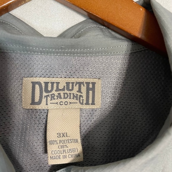 Duluth Trading Co Men's Short Sleeve Button Up Shirt Coolplus Gray - Size 3XL - Picture 4 of 7